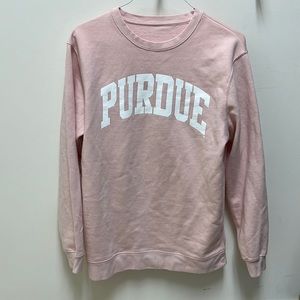 large pink purdue crew neck